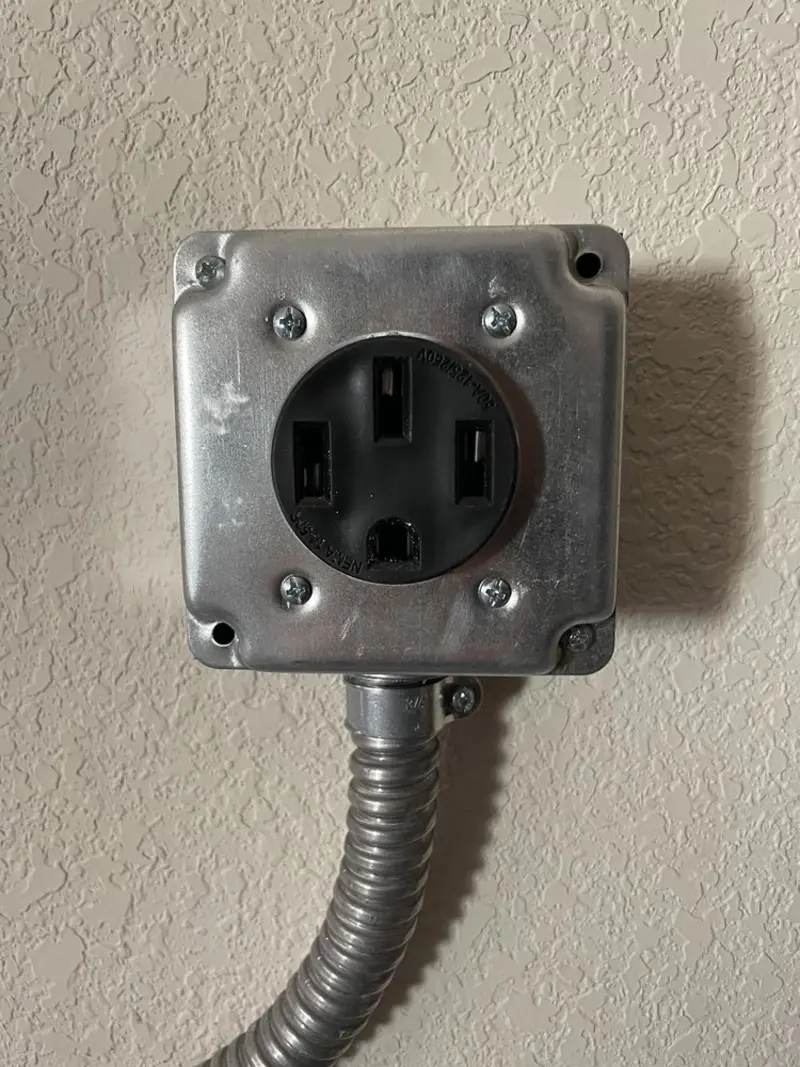 NEMA 14-50 outlet installed for Smart Home Electrical in Blooming Grove